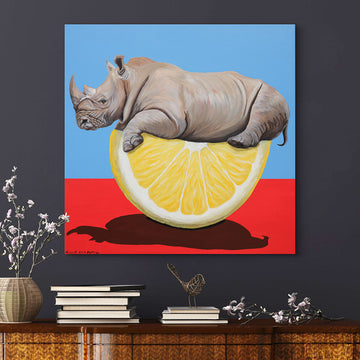 Rhino Lemon (Original Painting) – Gillie and Marc®