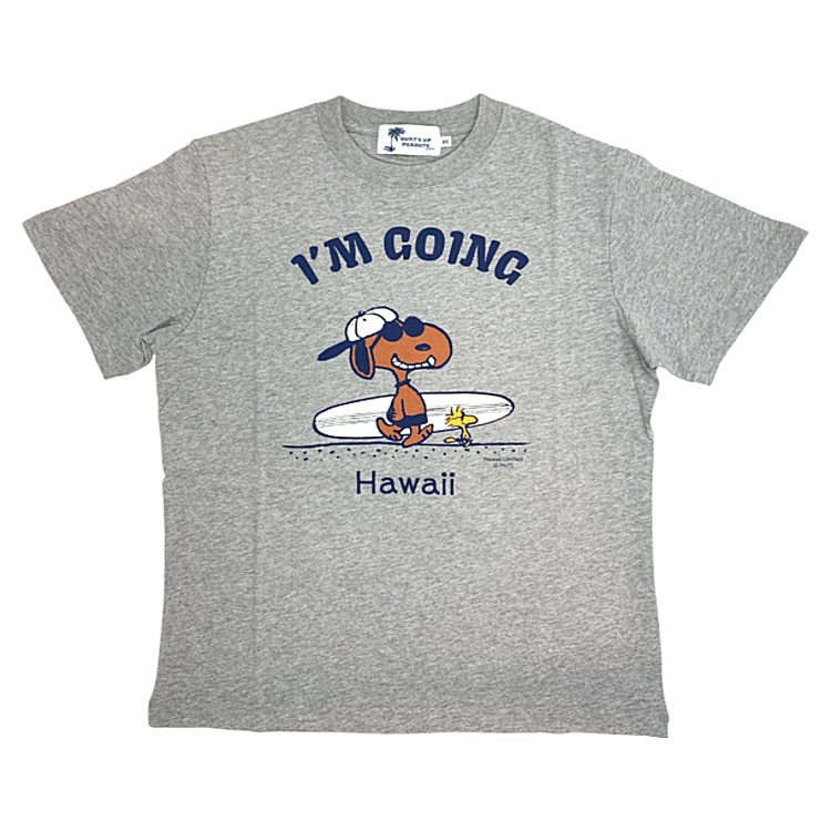 ハワイ限定 SURF'S UP PEANUTS 日焼けスヌーピー Tシャツ I'M GOING