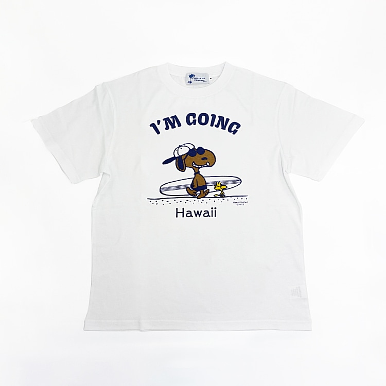 ハワイ限定 SURF'S UP PEANUTS 日焼けスヌーピー Tシャツ I'M GOING