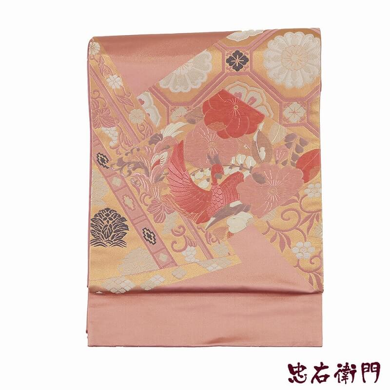 価格見直し宣言】 【中古】 蜀江文様に鳳凰柄の袋帯 リサイクル 正絹