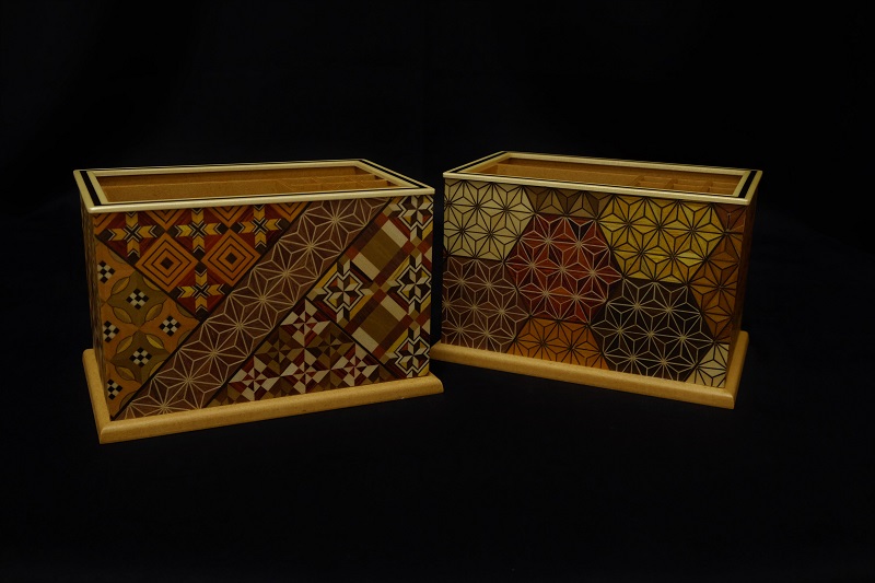 箱根からの贈り物 寄木レターラック 《麻の葉亀甲柄》