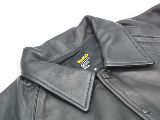 全2色【BLUCO/ブルコ】2024AW「Leather Coach Jacket/レザーコーチ