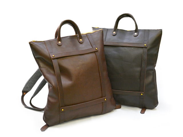 全2色【vasco/ヴァスコ】「Leather Helmet 2way Bag/レザーヘルメット2