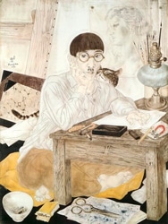 藤田嗣治 「猫のいる自画像」 | | アトリエ・ブランカ
