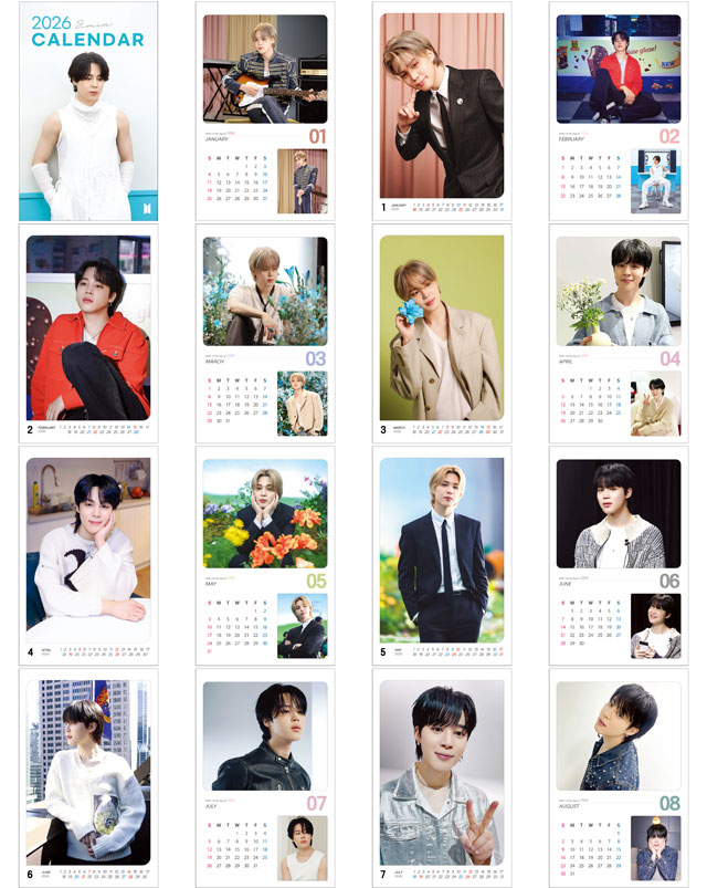 ジミン JIMIN (BTS バンタン) 2026年 (令和8年) フォト 壁掛け