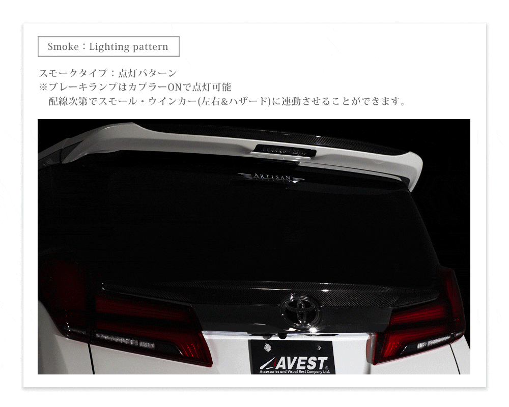 流れるハイマウント アルファード ヴェルファイア 30系 ALPHARD