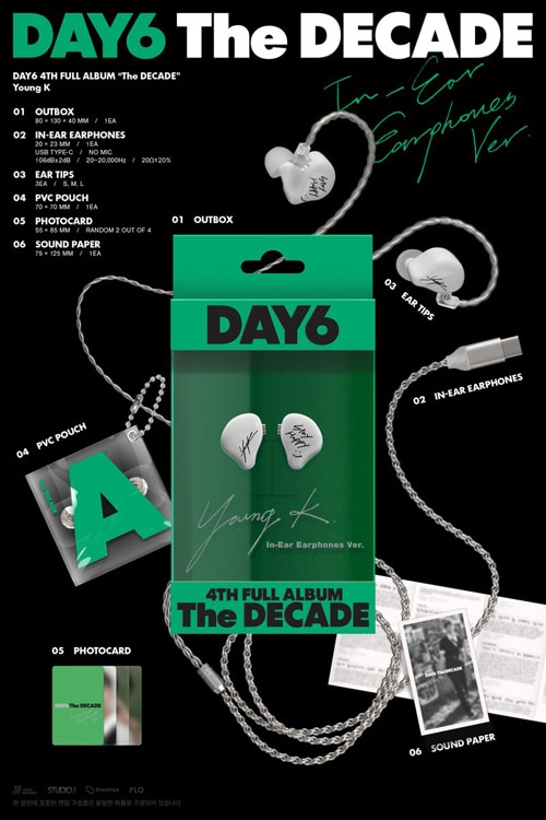 韓国音楽 DAY6 (デイシックス) - 4集 「The DECADE」 In-Ear Earphones