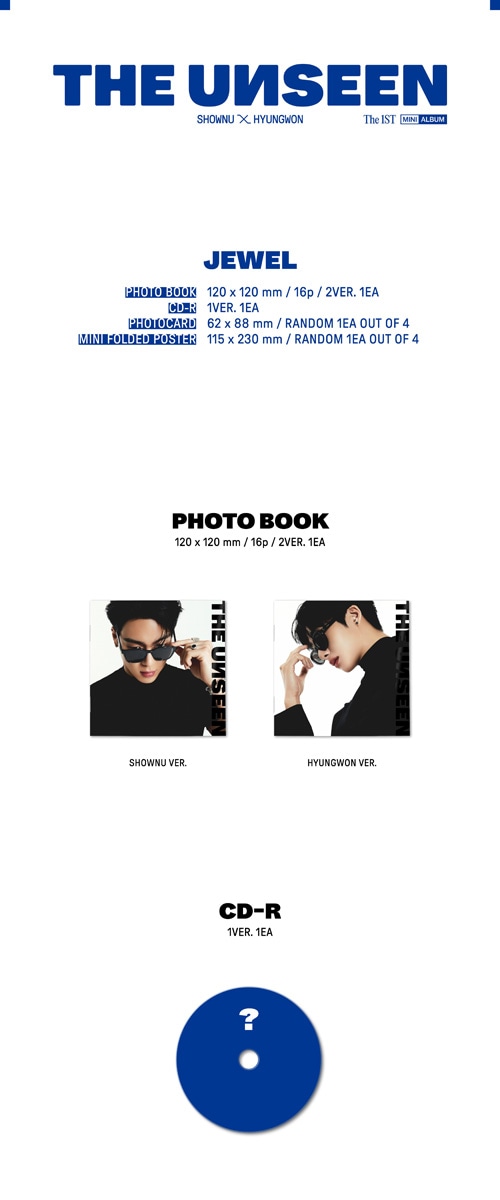 韓国音楽 MONSTA Xのショヌ＆ヒョンウォン - THE UNSEEN [JEWEL Ver