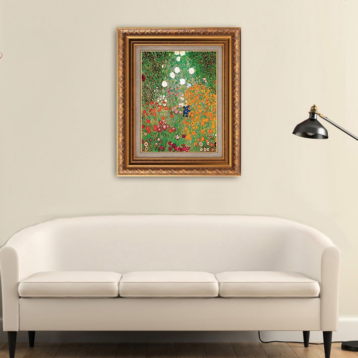 花のある庭園 【15号】 グスタフ・クリムト 【 額縁が選べる 額入り