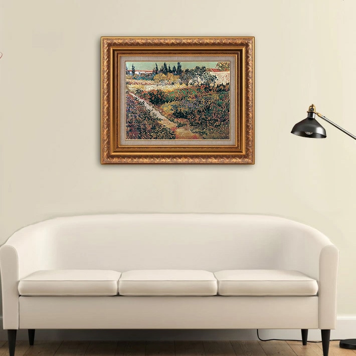 花咲く庭と小道 【6号】 フィンセント・ファン・ゴッホ 【 額縁が