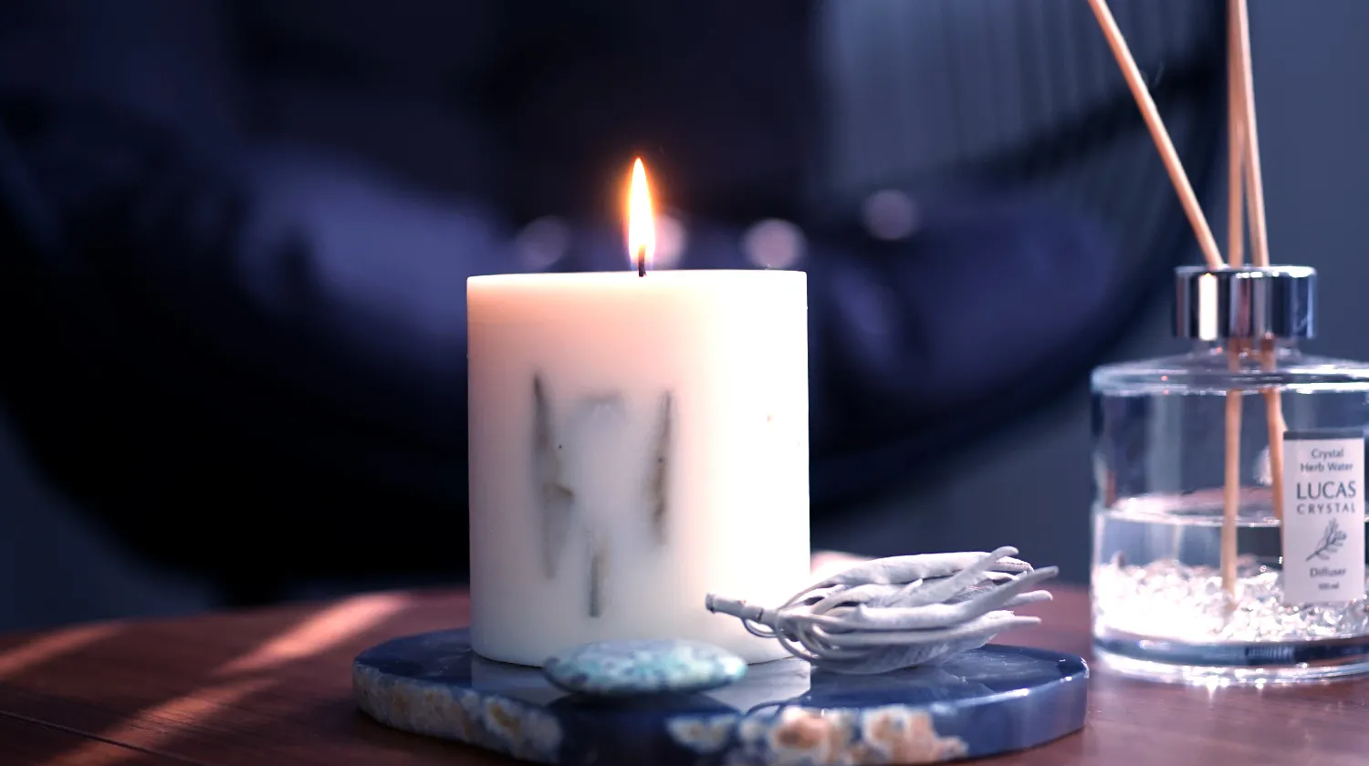 ホワイトセージリーフ ソイキャンドル 【天然由来成分100% 浄化・瞑想