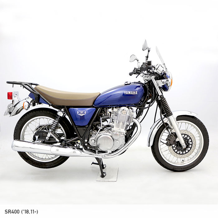 SR400 RH03J RH16J メーターバイザーロングセット(クリア)＋取り付け