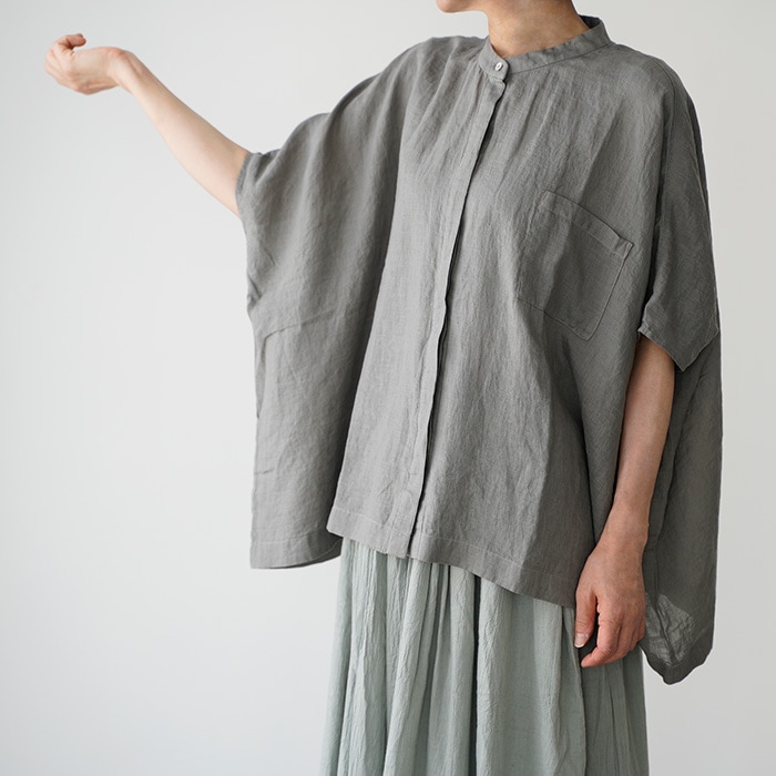 エヴァムエヴァ シャツ evam eva リネン ワイド シャツ linen wide