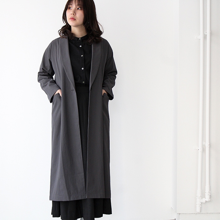evam eva エヴァムエヴァ shawl collar coat ショールカラー コート