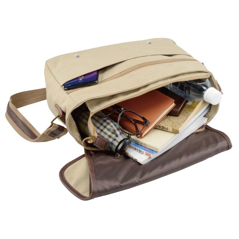 NEW帆布メッセンジャーバッグ ベージュ 【ポイント5％還元中】 : NEW
