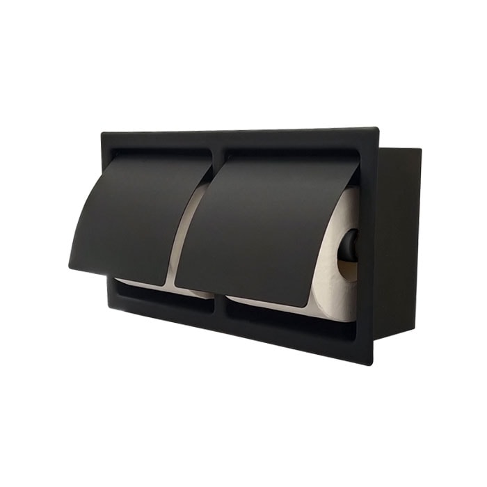 トイレットペーパーホルダー 埋め込み おしゃれ ダブル 2連 横 紙巻機