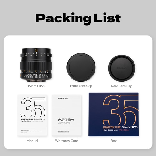 即配】(KT) Brightin Star 35mm F0.95 富士Xマウント 交換レンズ