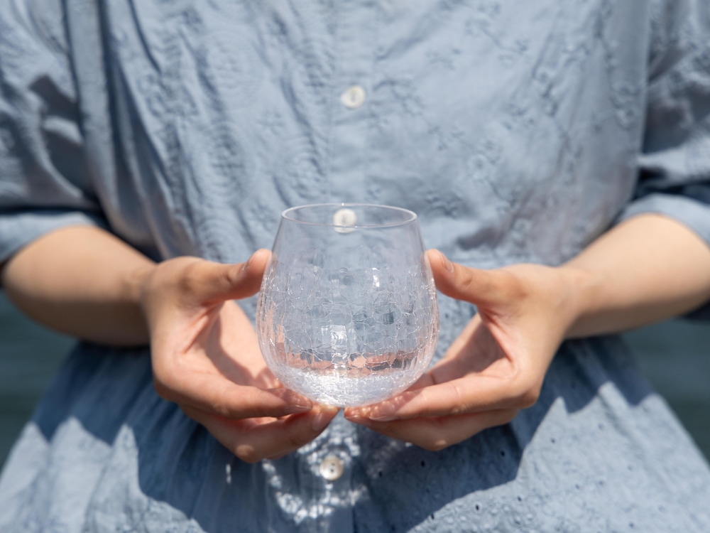 ☆氷の華クリスタル スインググラス ペア (木箱付) | 北一硝子