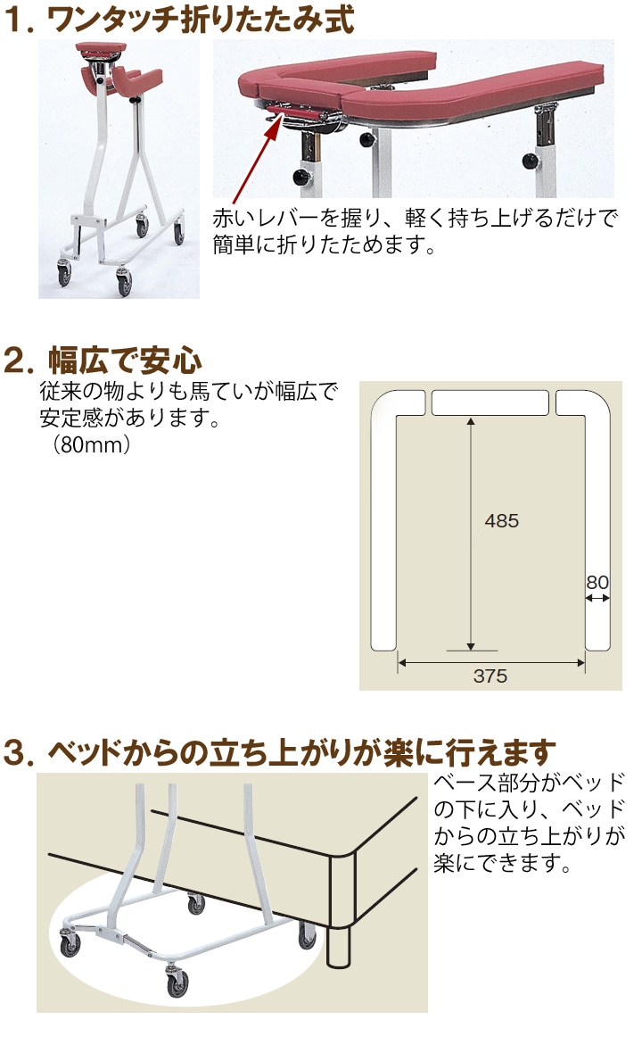 室内用四輪歩行器TY157【日進医療器】 | シルバーカー歩行用品通販の