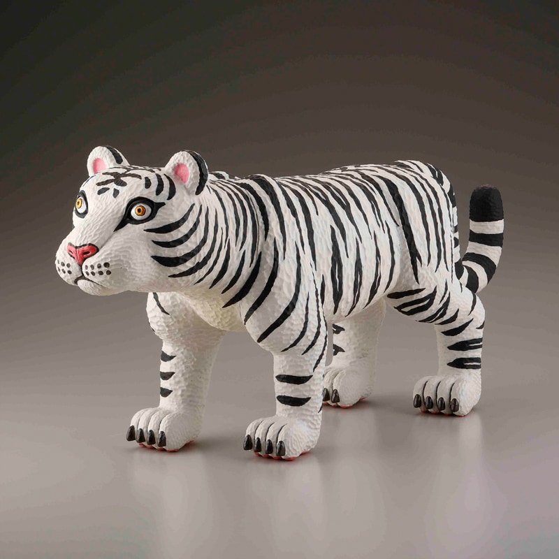 求龍堂限定特典付き 】三沢厚彦 ANIMALS トラ ホワイト ソフトビニール