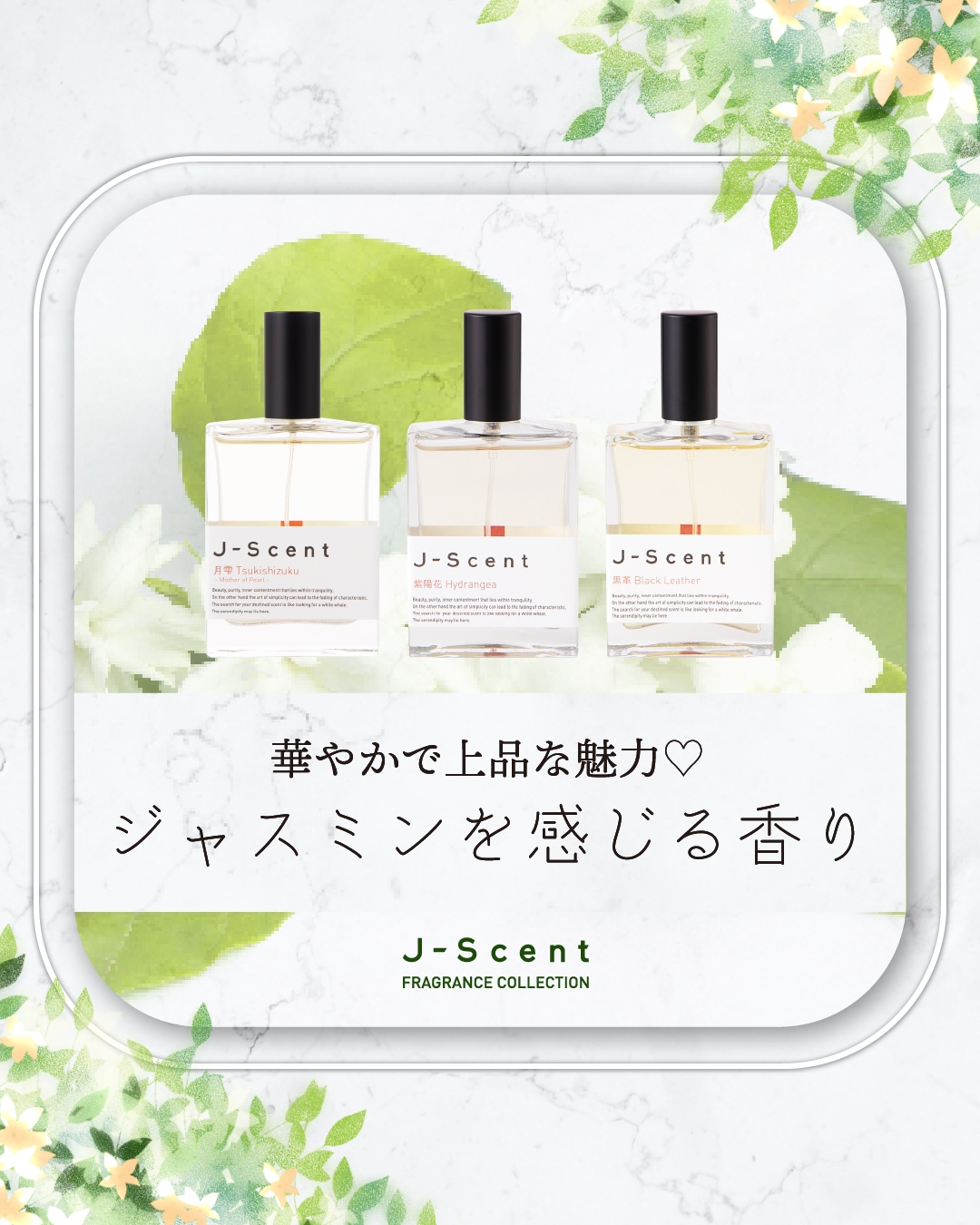 ジャスミンの香りが好きな方へおすすめしたいJ-Scent香水3選