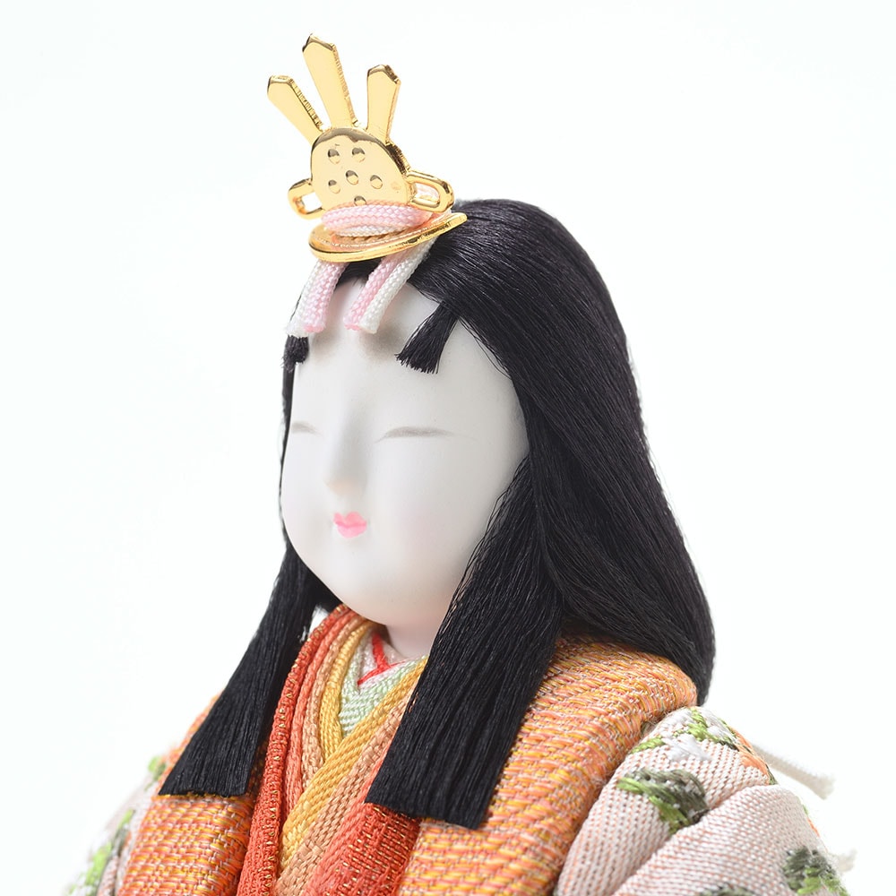 創作人形 粘土 お雛様 江戸縮緬 縮緬細工 ハンドメイド 雛人形☆江戸