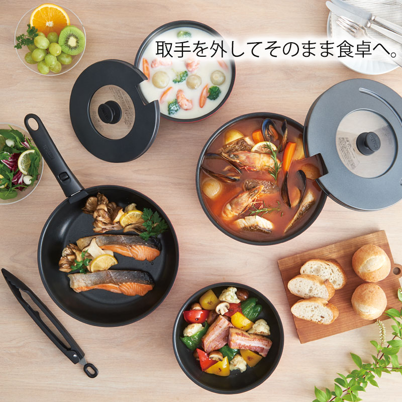 THERMOS サーモス フライパンセット 取っ手のとれるフライパン セット