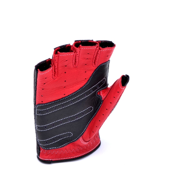 CACAZAN ドライビンググローブ DDR-071R(鹿革)ブラック×レッドL