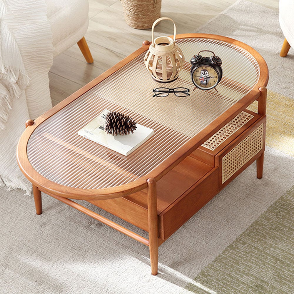 ラタンテーブル 籐家具 ヴィンテージ レトロ センターテーブル