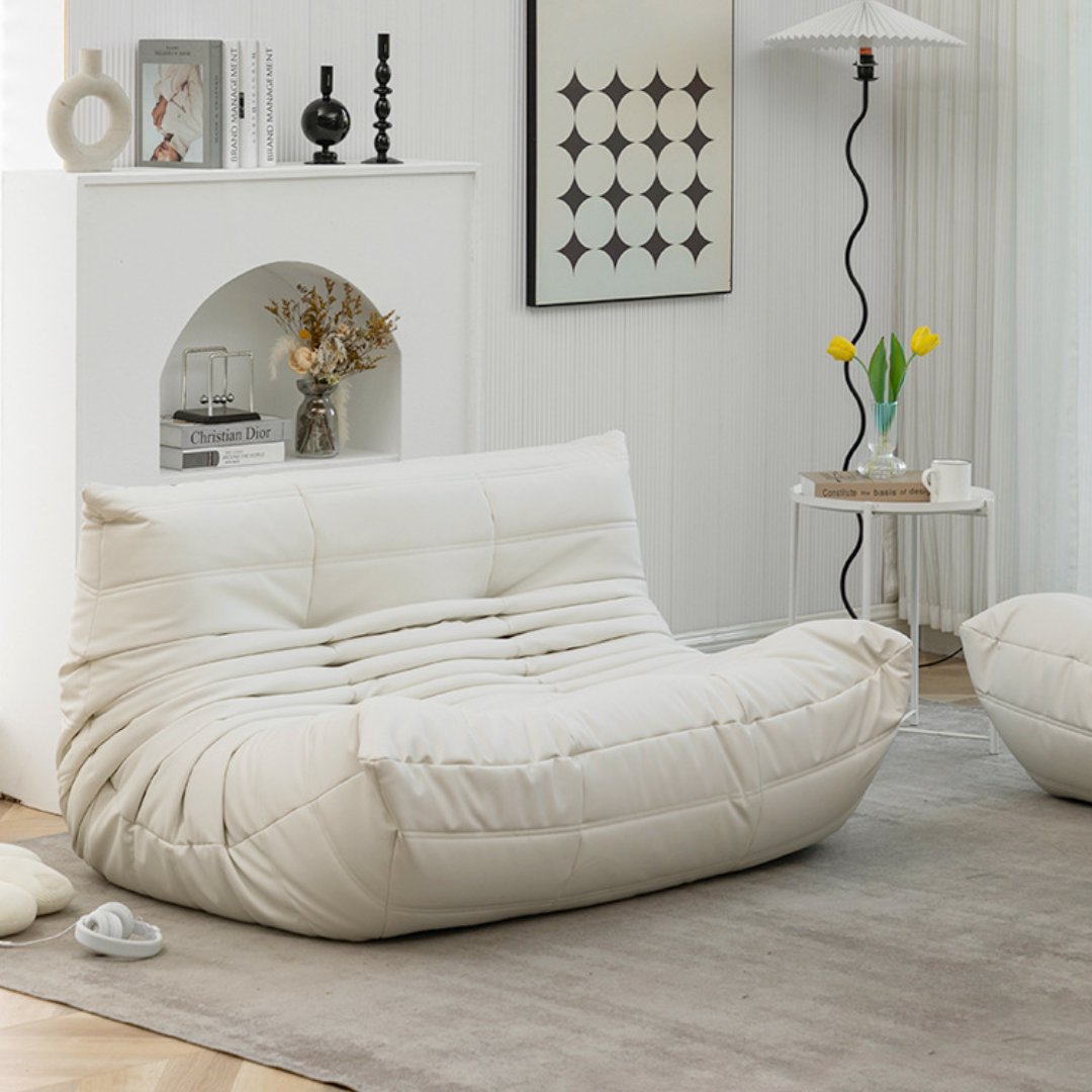 2人掛け] VeroMan レザー調 トーゴ ソファ ウレタン フロアソファ