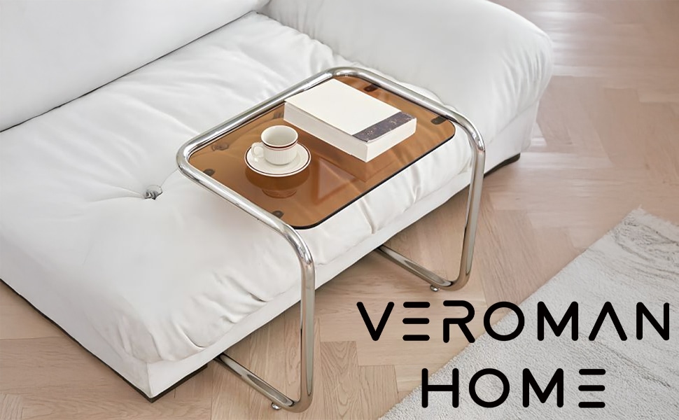 ガラストップサイドテーブル ガラストップベッドサイドテーブル 小 猫