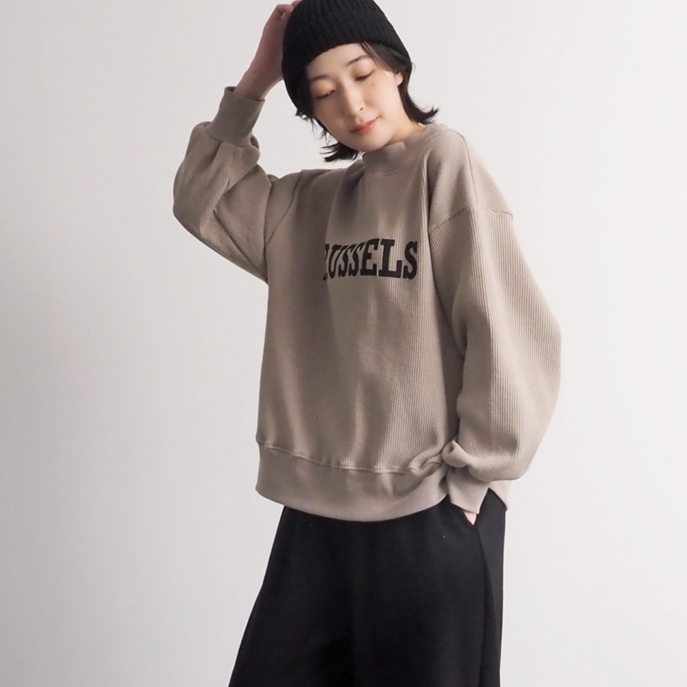 NARU(ナル) スーパーストレッチベアワッフル BRUSSELSプリントPO