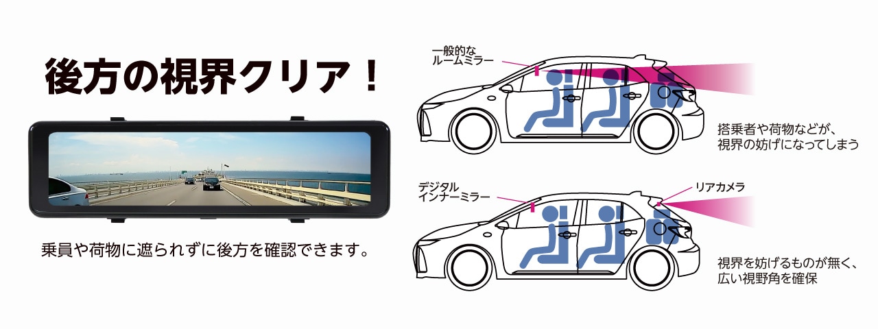 デジタルインナーミラー NPD-M1100 | カー用品,デジタルインナーミラー