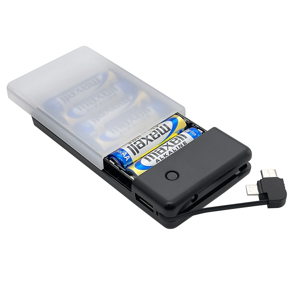 スマートフォン用 モバイルバッテリー 乾電池式充電器 2台同時充電