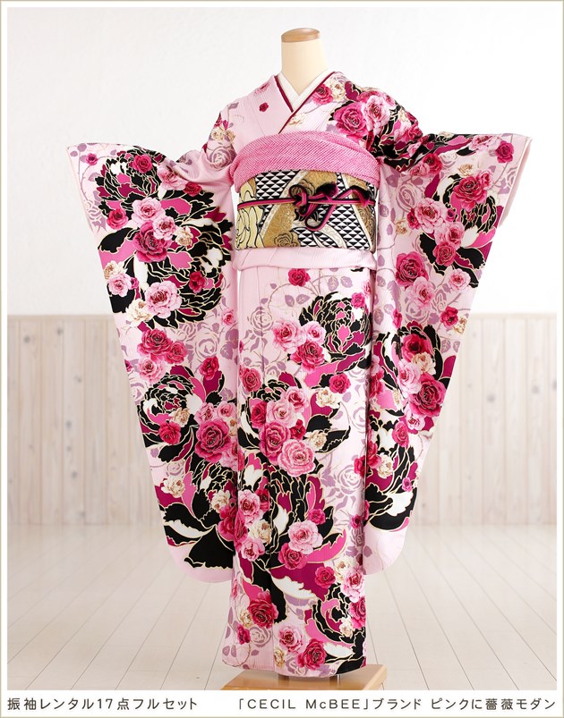 貸衣裳ぽえむ 成人式 ブランド振り袖レンタル フルセット 大人っぽい