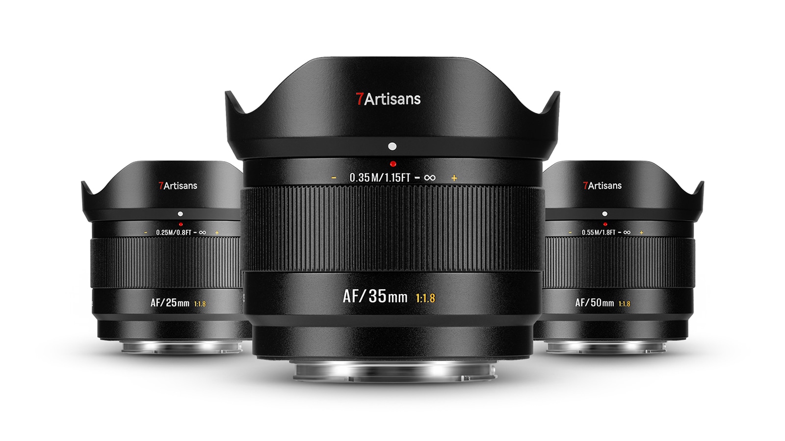 七工匠 7Artisans LITE 3本セット 25/35/50mm F1.8 AF APS-C「ソニーE