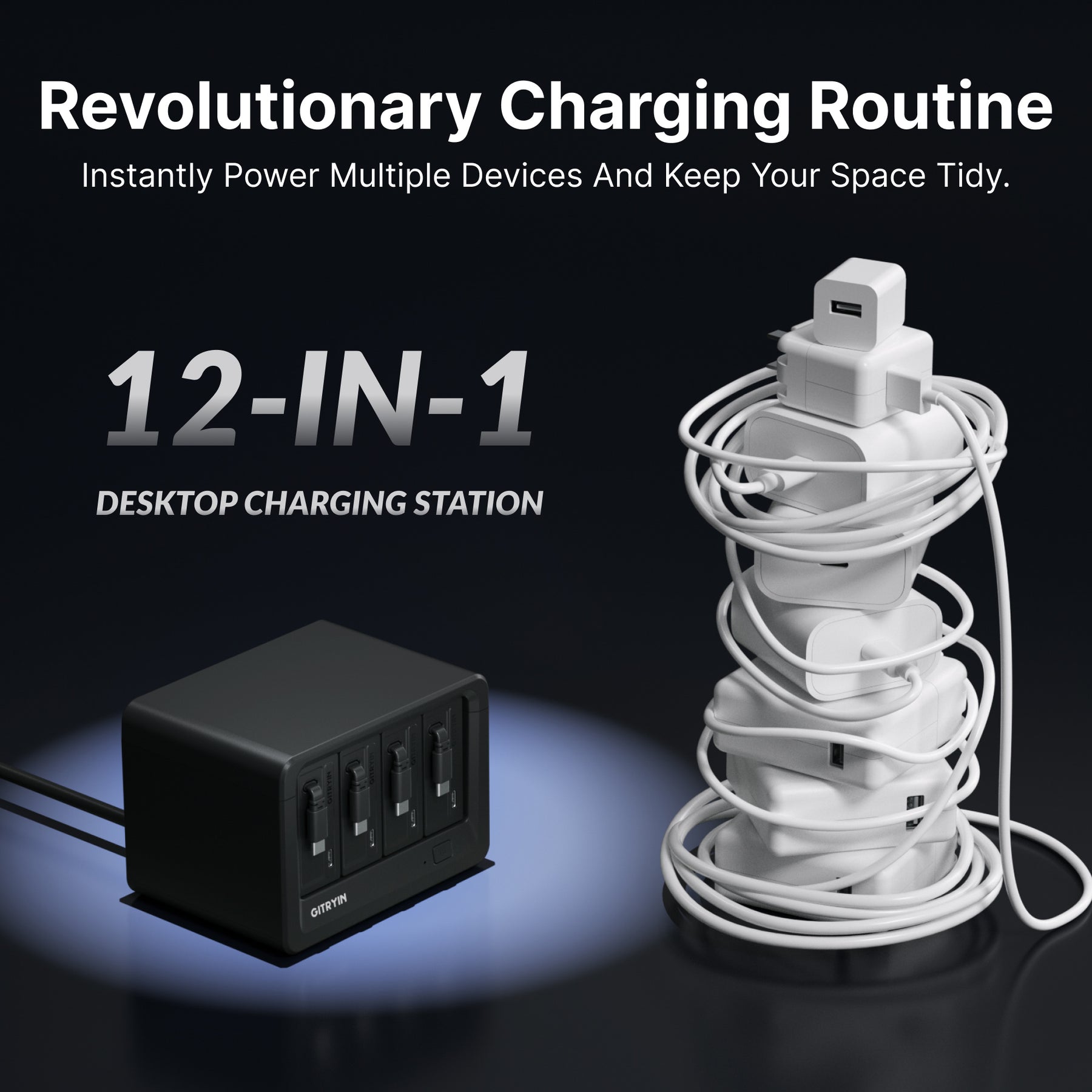 Gitryin Desktop Charging Station 12-in-1 (65W Combo)