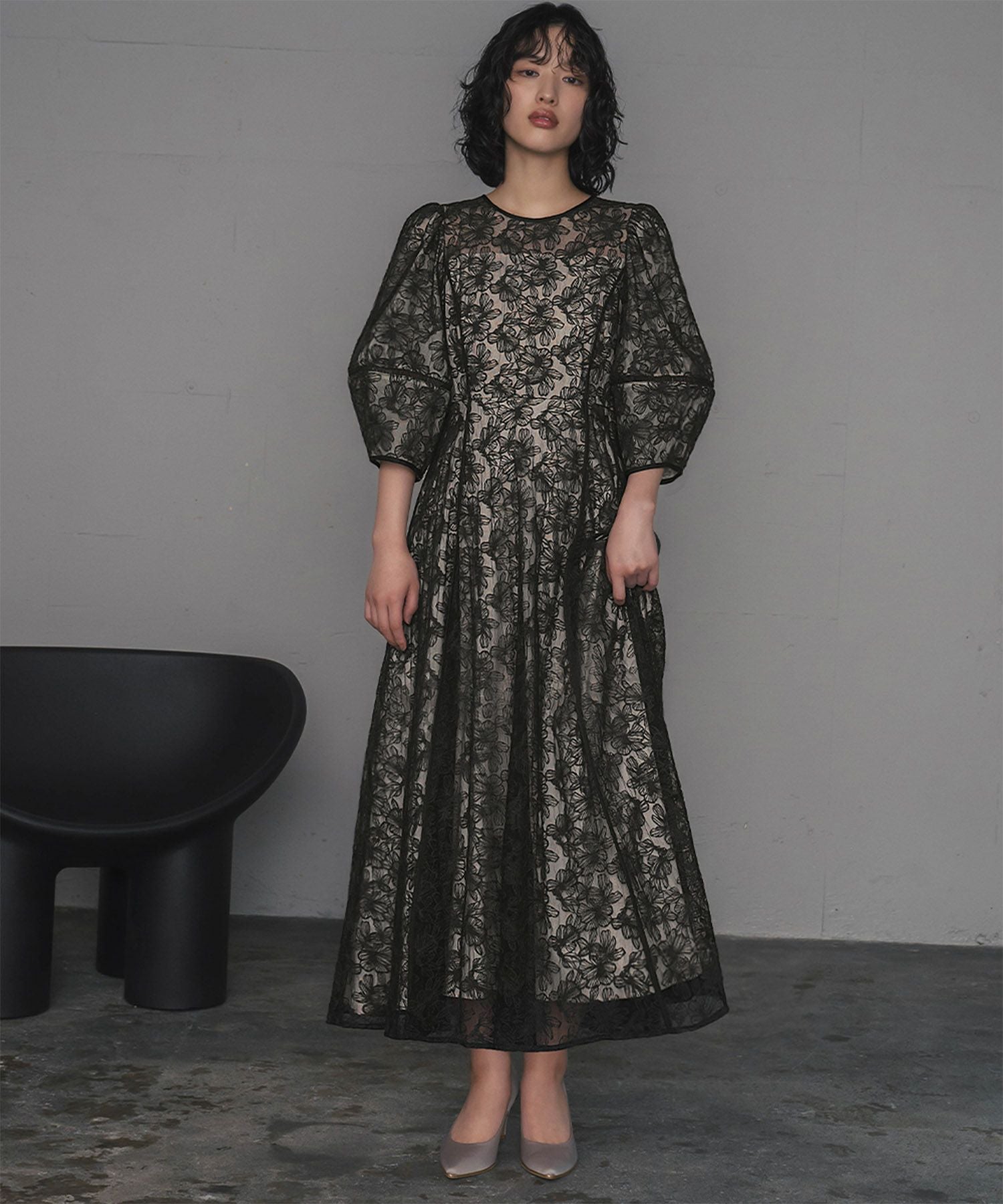 結婚式・お呼ばれ対応 | パフスリーブ結婚式ワンピースドレス