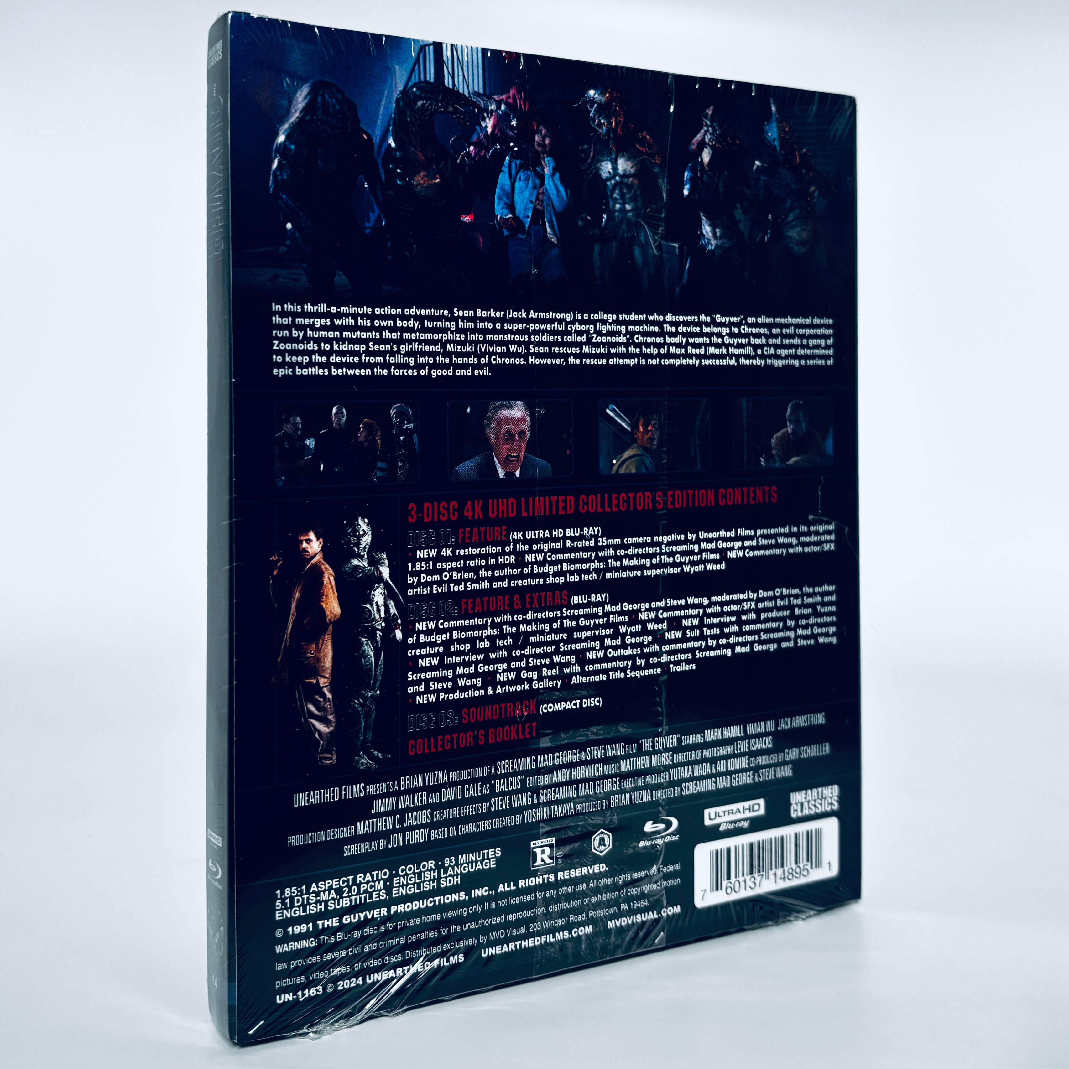 The Guyver 4K Ultra HD Blu-ray UHD 1991 CD Soundtrack Unearthed