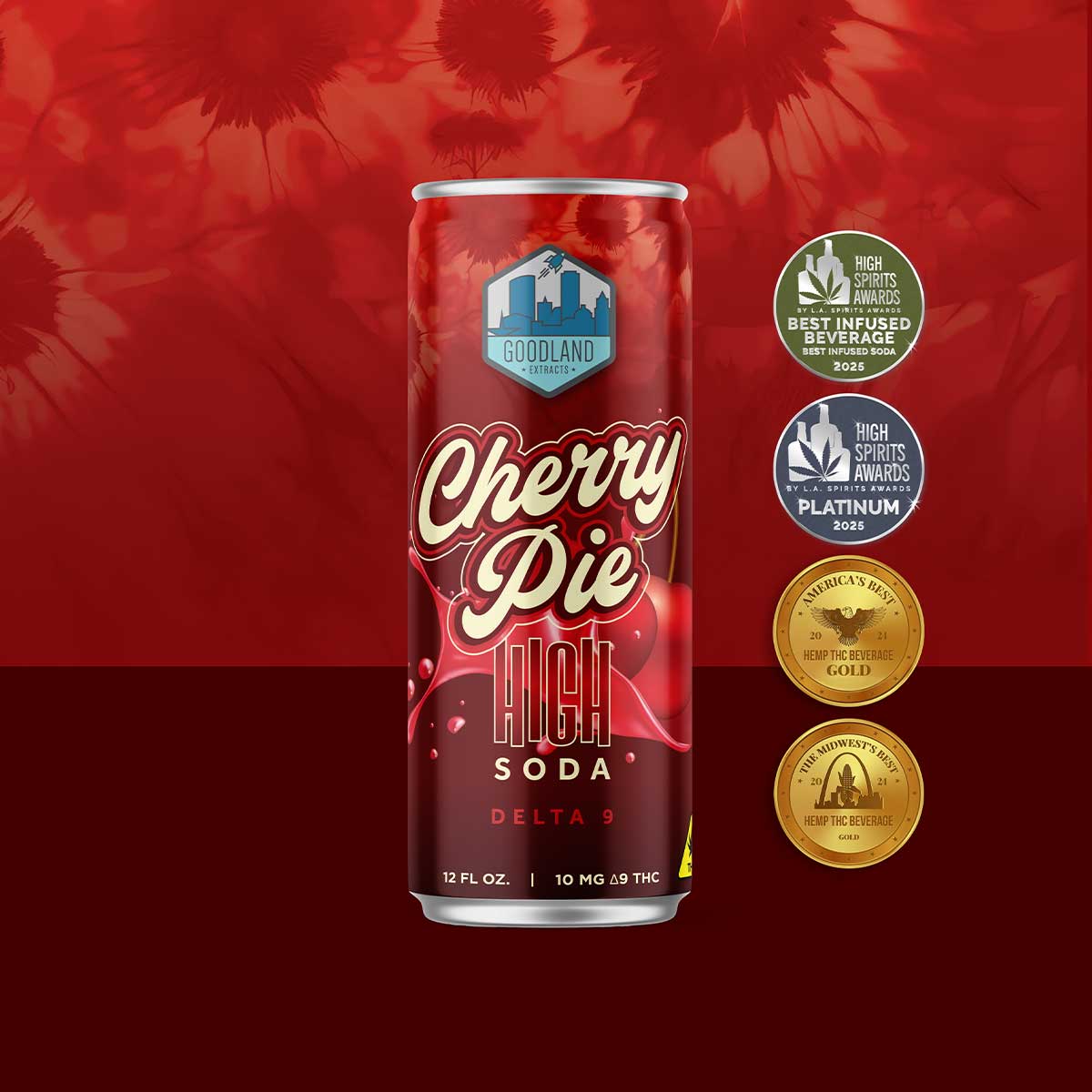 Delta 9 Cherry Pie High Soda - Goodland Extracts