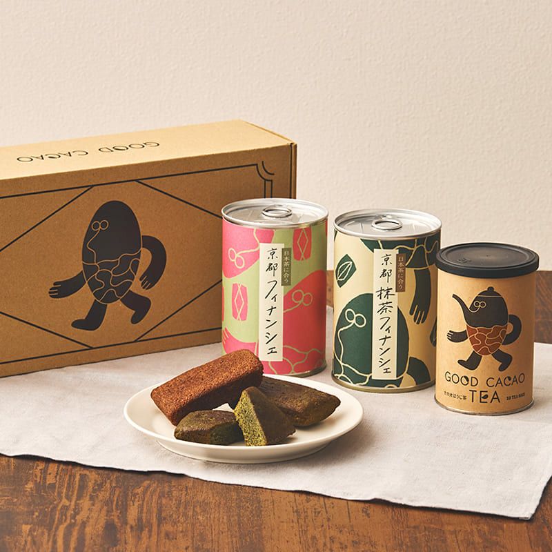 GOOD CACAO フィナンシェ2種とカカオほうじ茶セット｜GOOD NATURE