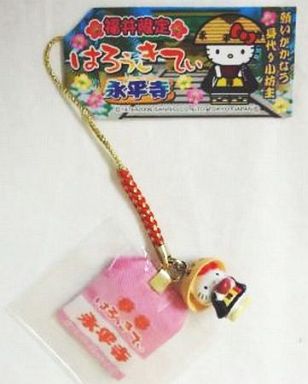 Strap (キティ 永平寺 お守りマスコット根付け(レッド×ゴールド