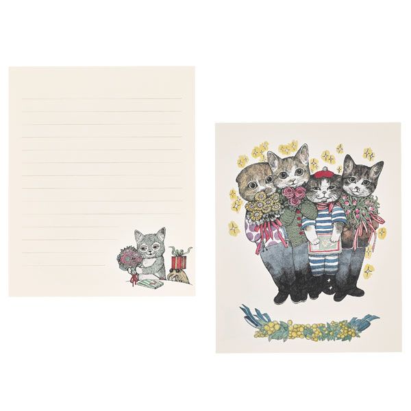 MOE 絵本雑貨店｜【MOE】レターセット(ヒグチユウコ/ニャンコ