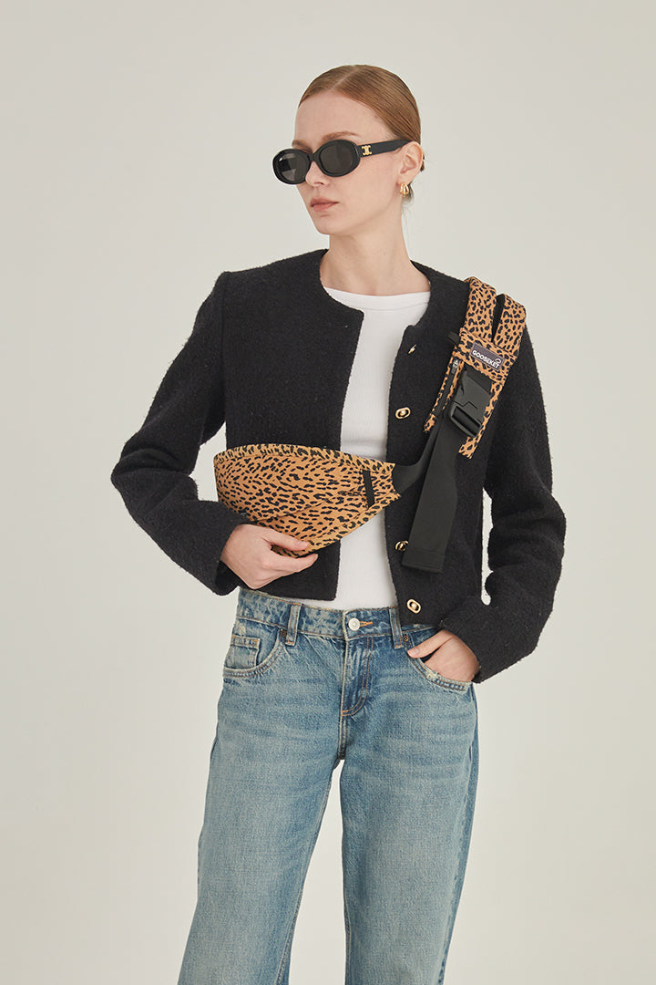 グスケット365プラス ブラウンレオパード ヒョウ柄デザイン 黄色