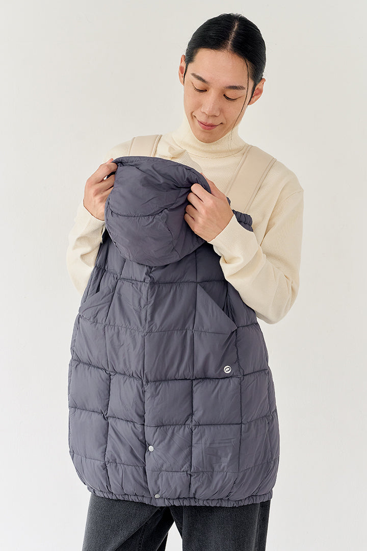 抱っこ紐防寒ケープ チャコール – GOOSEKET.JP