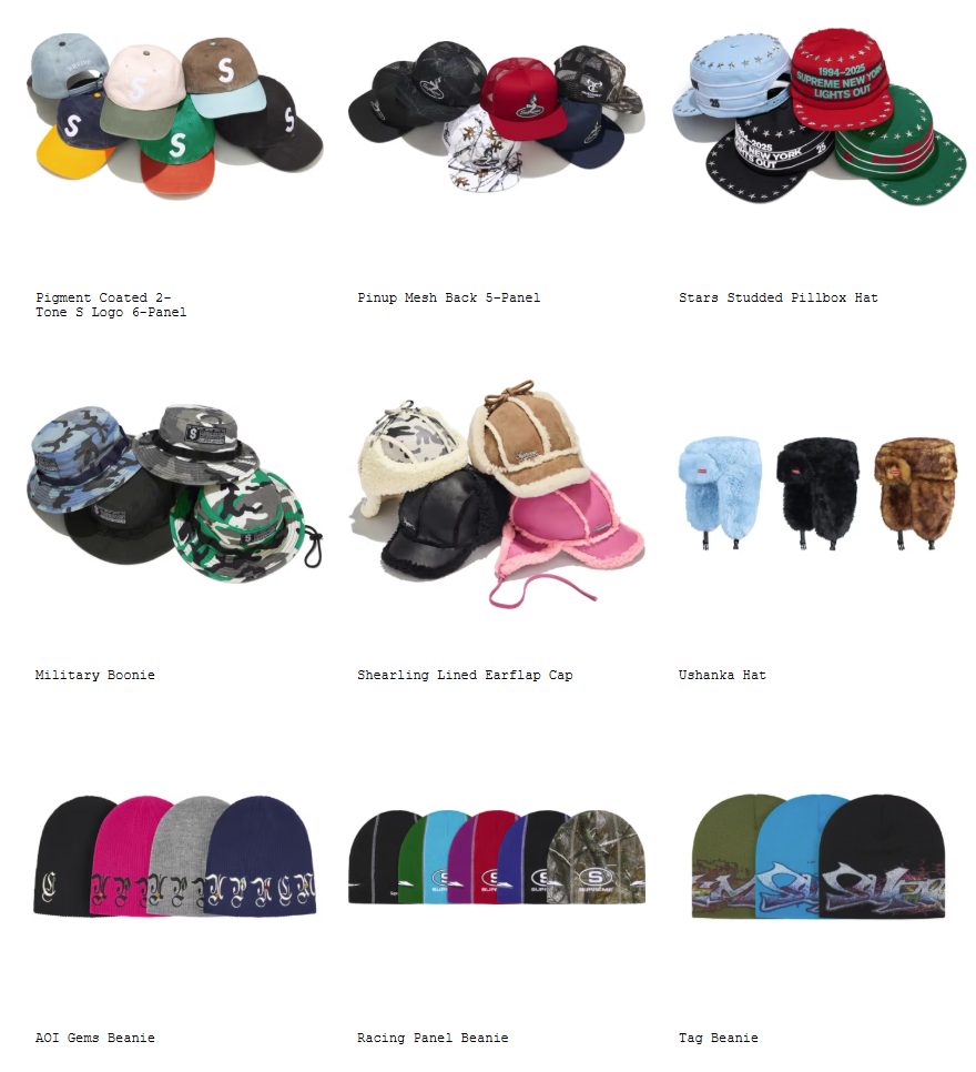 Supreme 25FW 25AWのキャップ＆ハット一覧 | God Meets Fashion