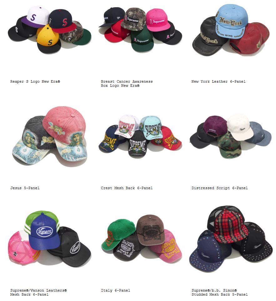 Supreme 25FW 25AWのキャップ＆ハット一覧 | God Meets Fashion