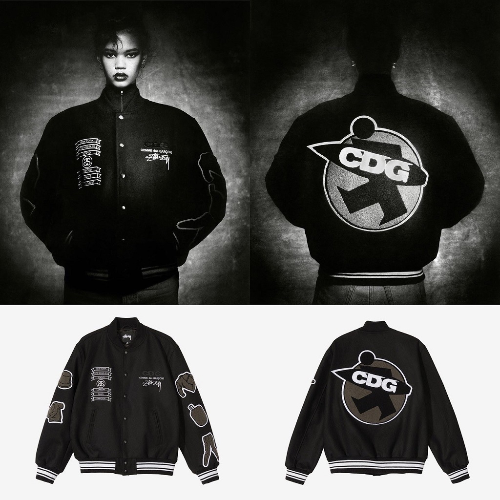 STUSSY x コム・デ・ギャルソン スタジャン ジャケット COMME des