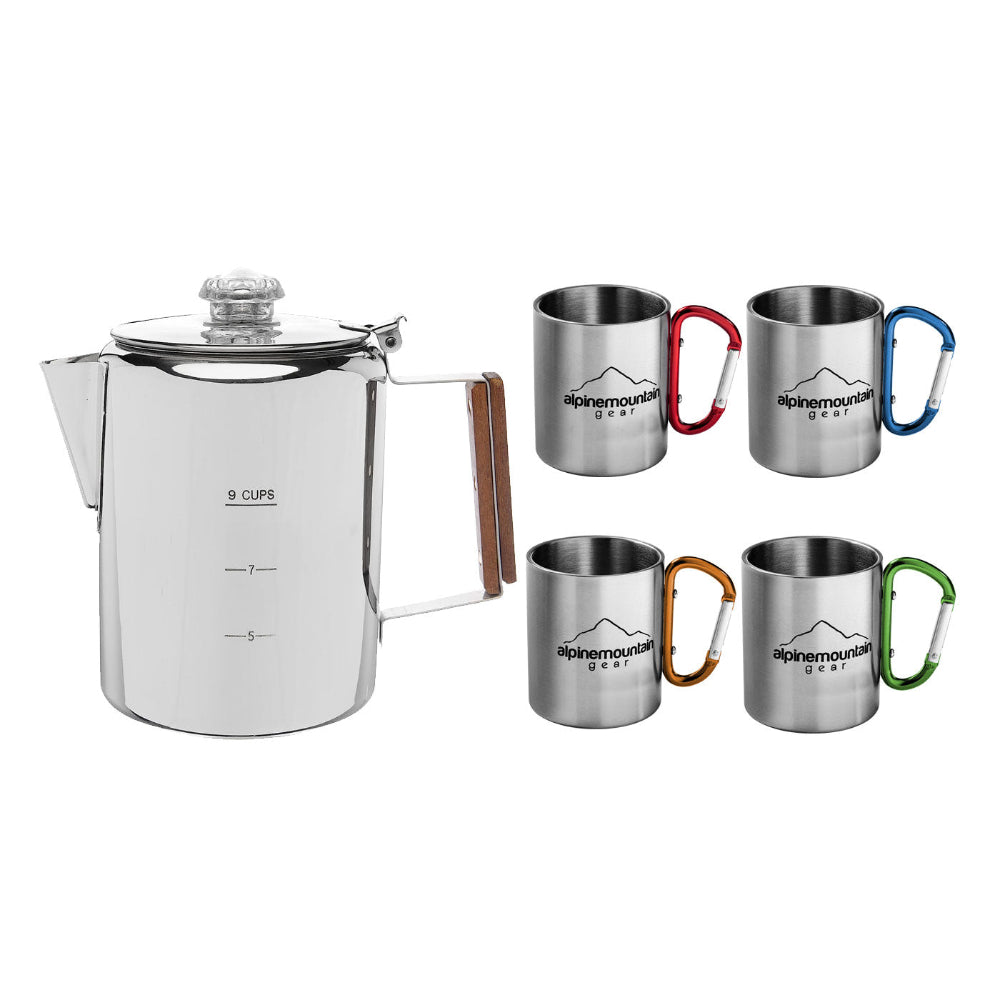Alpine Mountain Stainless Steel Coffee Set - Perfect Brew