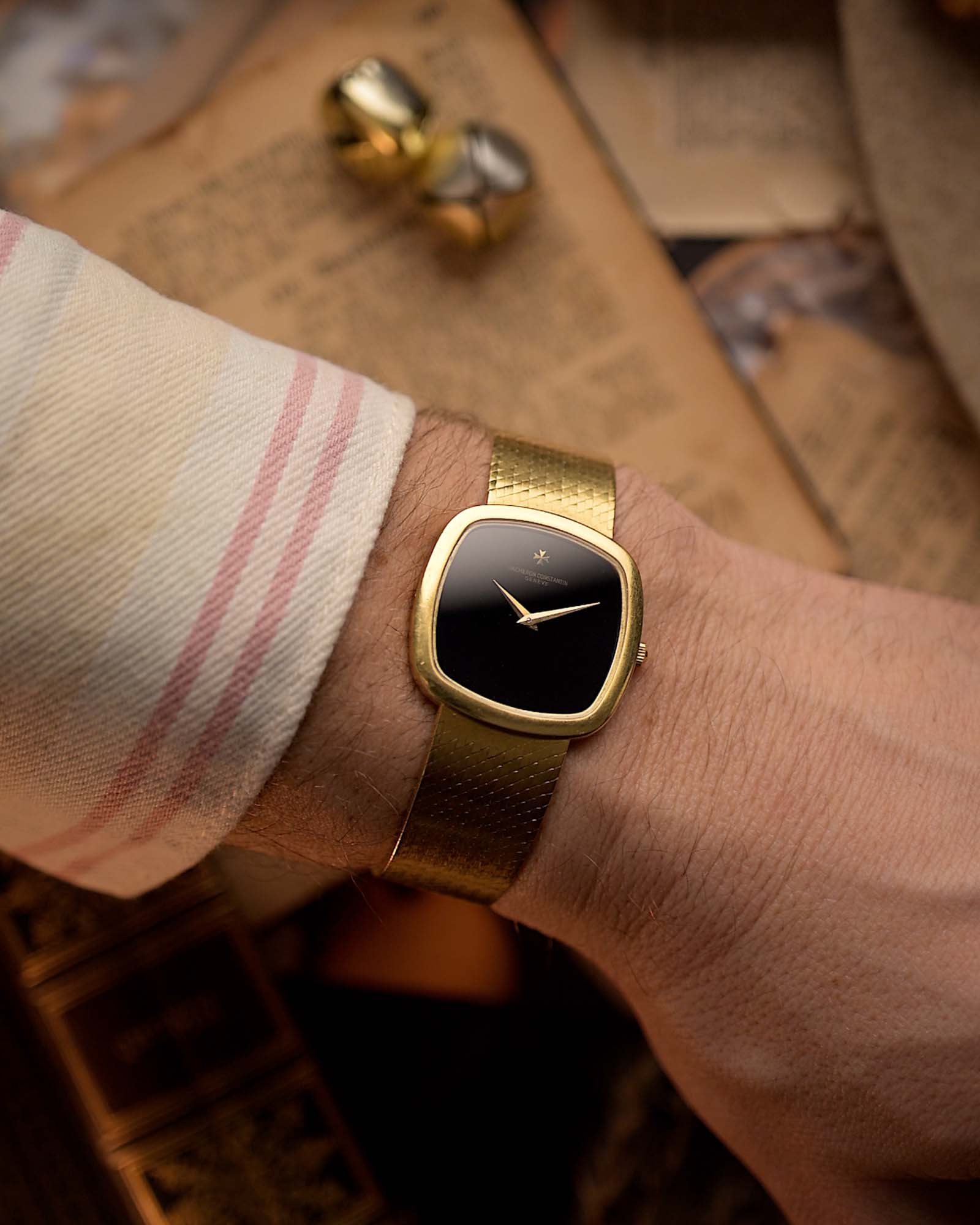 Vacheron Constantin 2099 Cushion 18k Onyx 1970s – GOLDAMMER